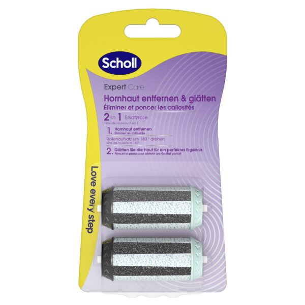 SCHOLL EXPERT CARE FORGÓFEJ 2IN1 RESZEL POLÍROZ 2X